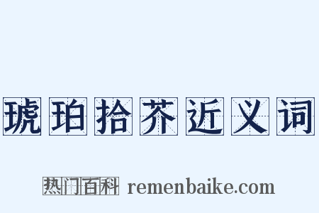 琥珀拾芥近义词是什么意思的图片